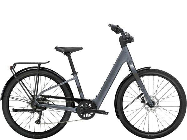 Trek Verve+ 1 LT o niskim przekroku - Galactic Grey
