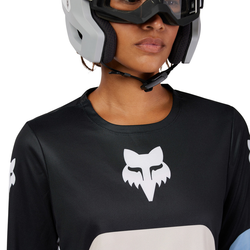 Koszulka Rowerowa Z Długim Rękawem Fox Lady Ranger Grid Black