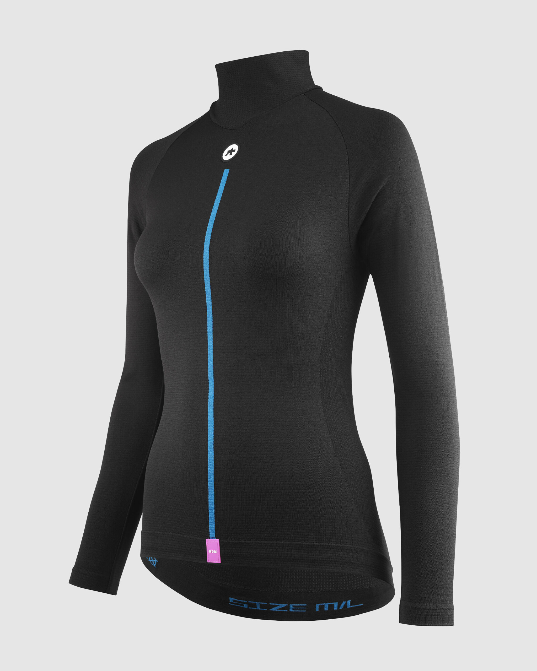 Damska bielizna rowerowa ASSOS winter LS Skin Layer zimowa koszulka termoaktywna Black Series