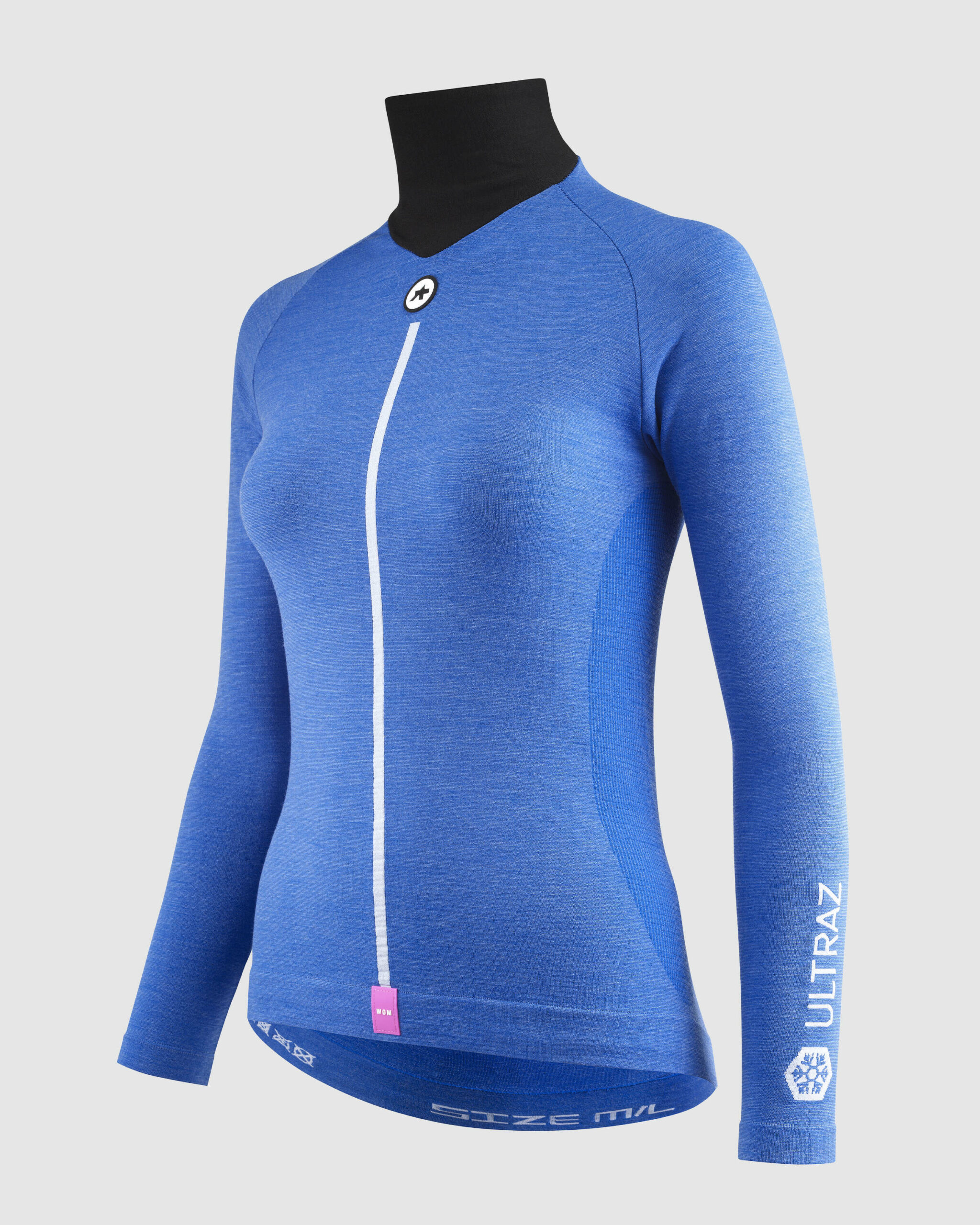Damski podkoszulek ASSOS ULTRAZ winter LS SKIN LAYER P1 zimowa koszulka termoaktywna Calypso Blue