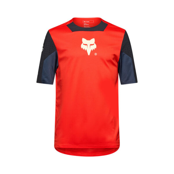 Koszulka rowerowa FOX DEFEND SS Elevated Fluo Red