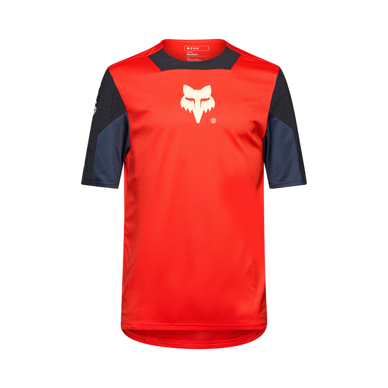 Koszulka rowerowa FOX DEFEND SS Elevated Fluo Red