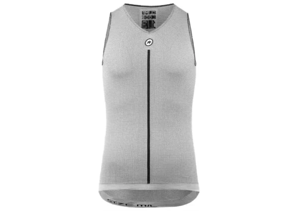 Podkoszulek rowerowy bez rękawów ASSOS NS Skin Layer V Neck bielizna termoaktywna na lato Grey