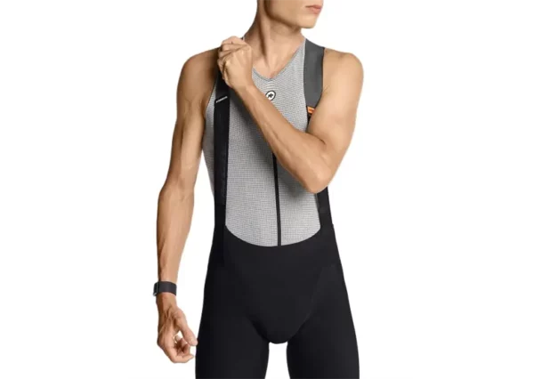 Podkoszulek rowerowy bez rękawów ASSOS NS Skin Layer V Neck bielizna termoaktywna na lato Grey