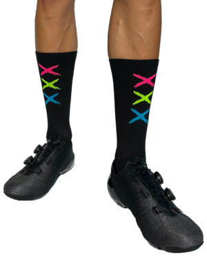Skarpetki rowerowe XXX Socks JAKUB TRUKSA skarpety Black-Multicolor logo