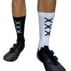 Skarpetki rowerowe XXX socks JAKUB TRUKSA unpaired black white
