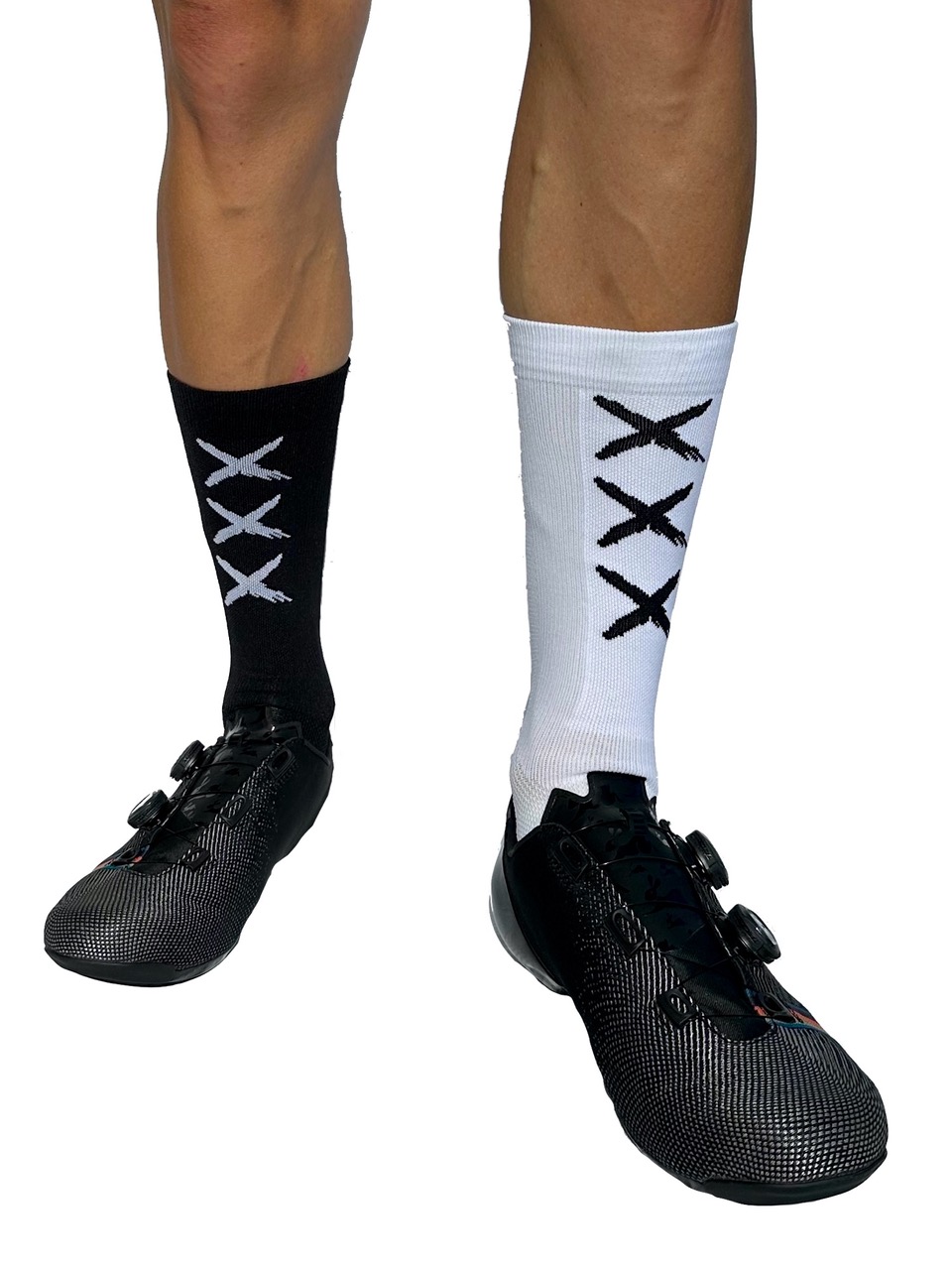 Skarpetki rowerowe XXX socks JAKUB TRUKSA unpaired black white