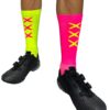 Skarpetki rowerowe XXX socks JAKUB TRUKSA unpaired yellow pink