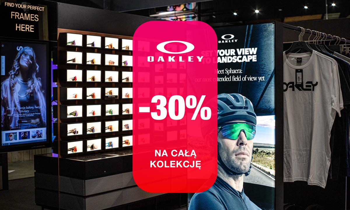Promocja: -30% na całą kolekcję Oakley – limitowana oferta w Fabrykarowerow.com!