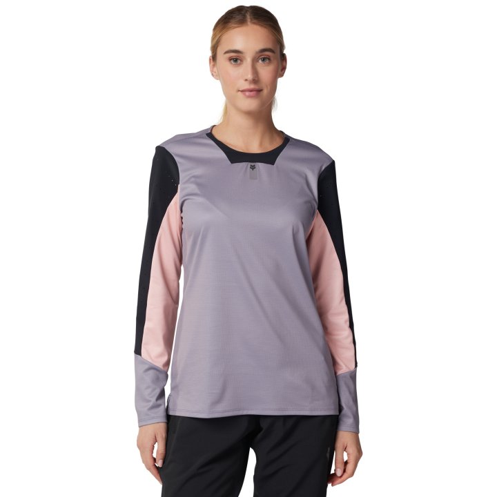 Damska koszulka rowerowa FOX Lady DEFEND LS Jersey Stone Grey