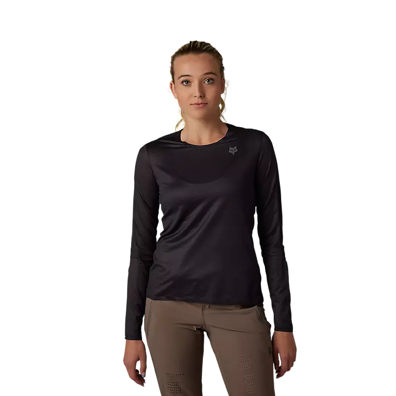 Damska Koszulka Rowerowa FOX Lady FLEXAIR ASCENT LS Jersey Black (2)