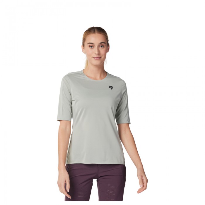Damska koszulka rowerowa FOX Lady FLEXAIR ASCENT SS Jersey Grey Vin