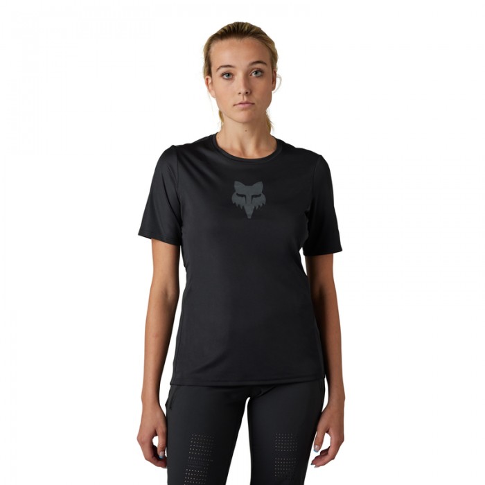 Damska koszulka rowerowa FOX Lady RANGER FOX HEAD SS Jersey Black