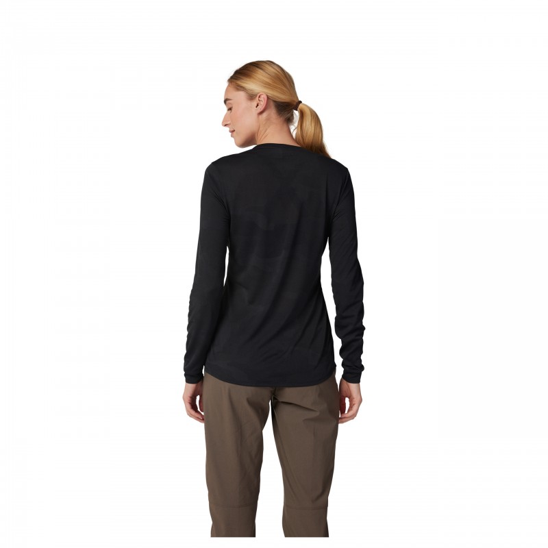 Damska koszulka rowerowa FOX Lady RANGER TRU DRI LS Jersey z długim rękawem Black