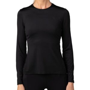 Damska koszulka rowerowa FOX Lady TECBASE LS Jersey z długim rękawem Black