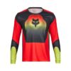 Dziecięca koszulka rowerowa FOX Junior RANGER Revise LS z długim rękawem Red Yellow