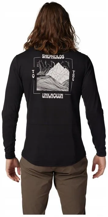 Koszulka rowerowa FOX RANGER DR SHEPHERDS LS Jersey z długim rękawem Black
