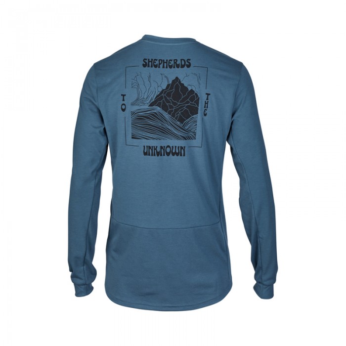 Koszulka rowerowa FOX RANGER DR SHEPHERDS LS Jersey z długim rękawem Dark Vintage