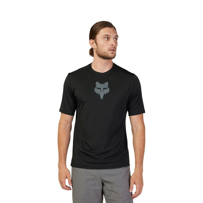Koszulka rowerowa FOX RANGER LAB Black FOX HEAD SS Jersey