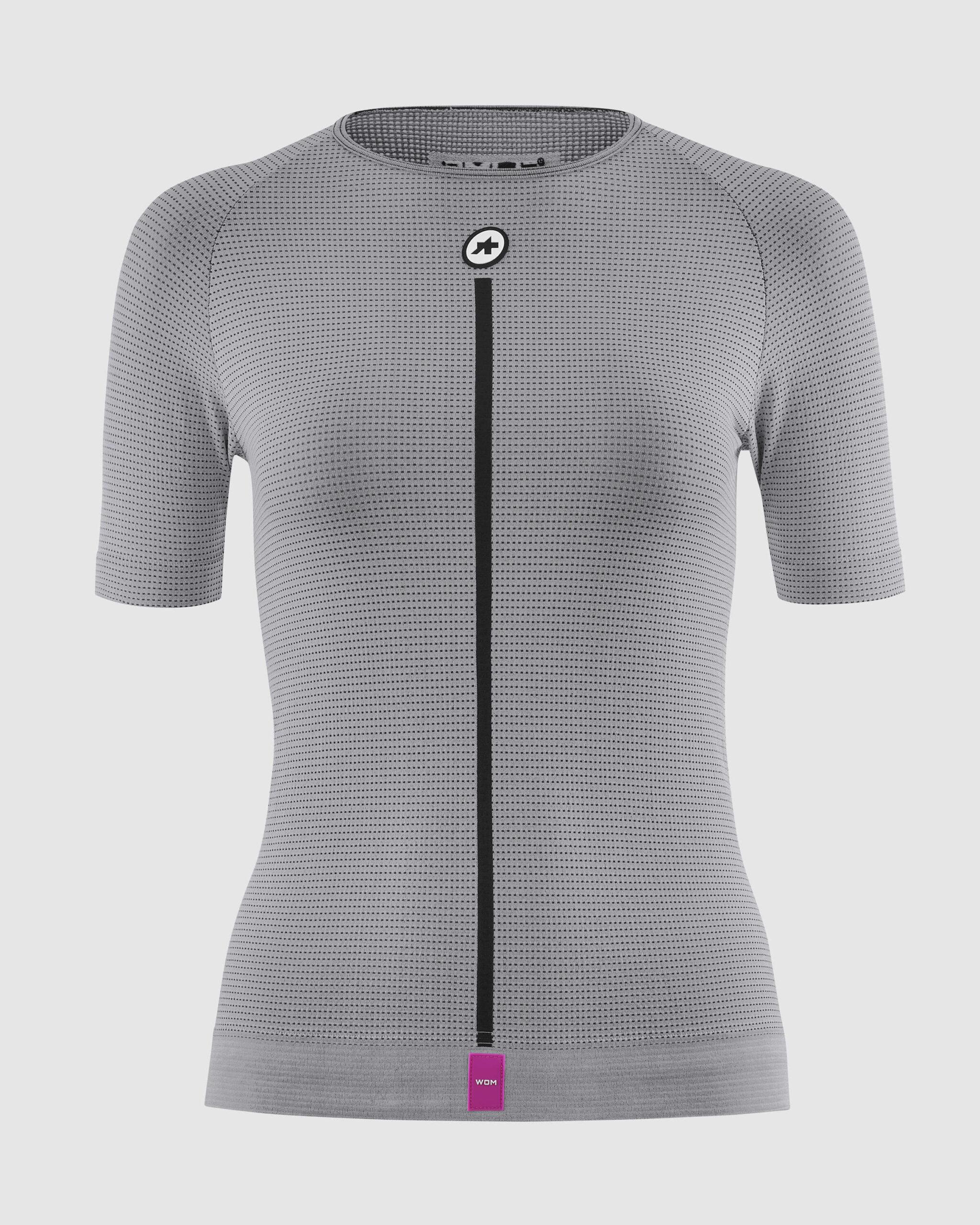 Damski podkoszulek rowerowy ASSOS SS Skin Layer P1 bielizna termoaktywna na lato Grey Series (1) Damski podkoszulek rowerowy z krótkim rękawem ASSOS SS Skin Layer P1 bielizna termoaktywna na lato Grey Series
