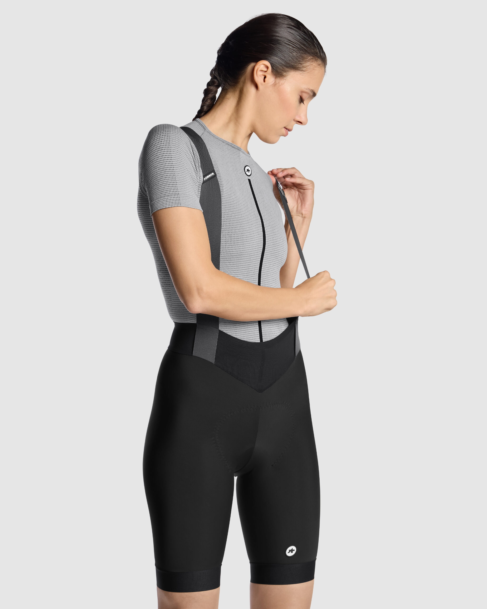 Damski Podkoszulek Rowerowy ASSOS SS Skin Layer P1 Bielizna Termoaktywna Na Lato Grey Series (7)