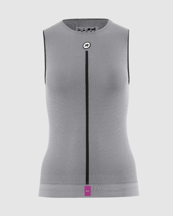 Damski podkoszulek rowerowy bez rękawów ASSOS NS Skin Layer P1 bielizna termoaktywna na lato Grey Series