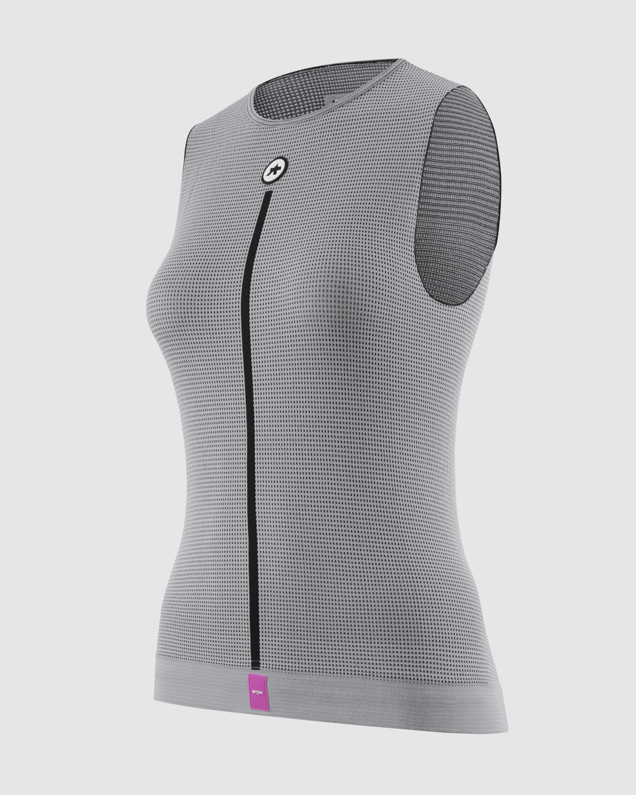 Damski podkoszulek rowerowy bez rękawów ASSOS NS Skin Layer P1 bielizna termoaktywna na lato Grey Series