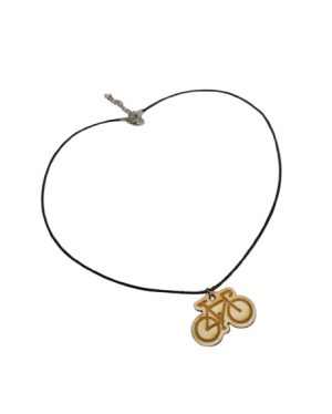 Naszyjnik Fabryka Rowerów - rower z drewna handmade