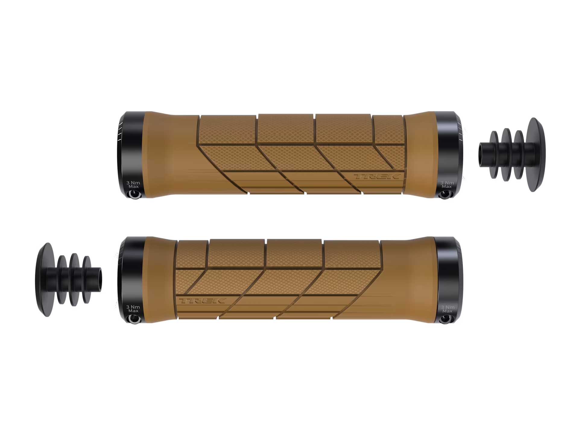 Zestaw chwytów MTB Trek Line Pro 130 mm - Brązowe