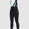 Damskie zimowe spodnie rowerowe na szelkach ASSOS DYORA R HABU winter BIB TIGHTS S11 Black