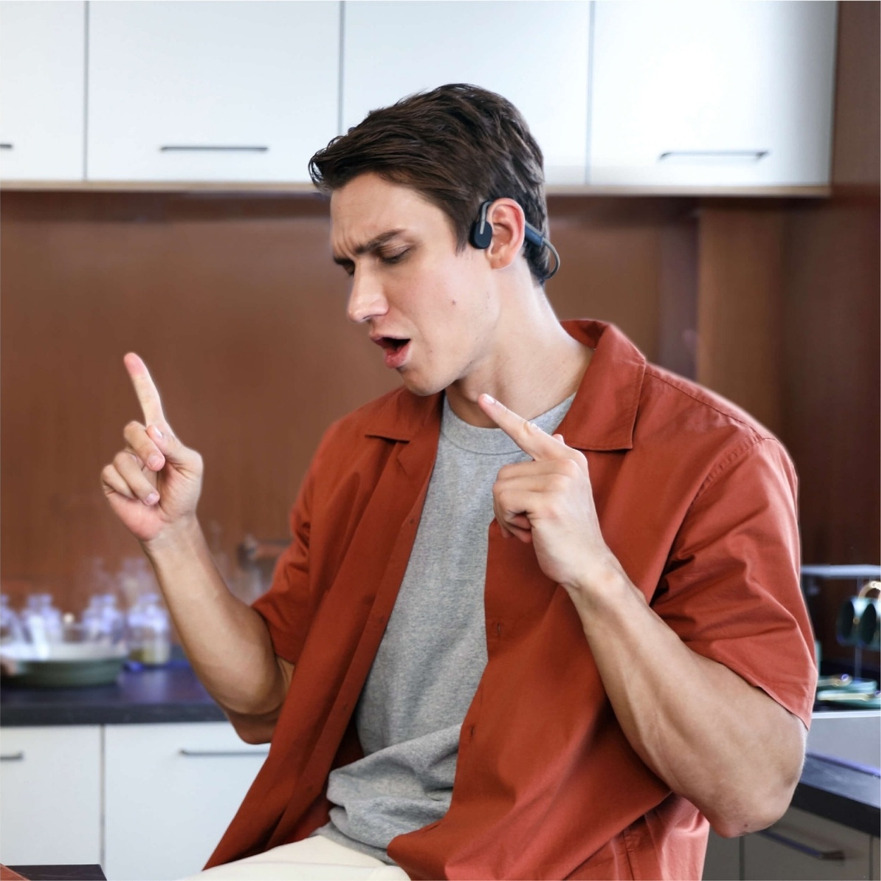 Słuchawki Shokz OpenMove GREY Otwarte Słuchawki Sportowe Z Przewodnictwem Kostnym