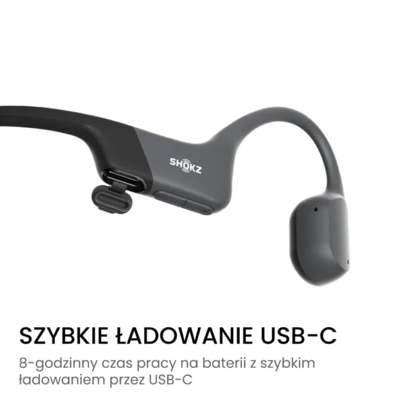 Słuchawki Shokz OpenRun BLACK USB-C słuchawki Bluetooth z przewodnictwem kostnym - obrazek 2