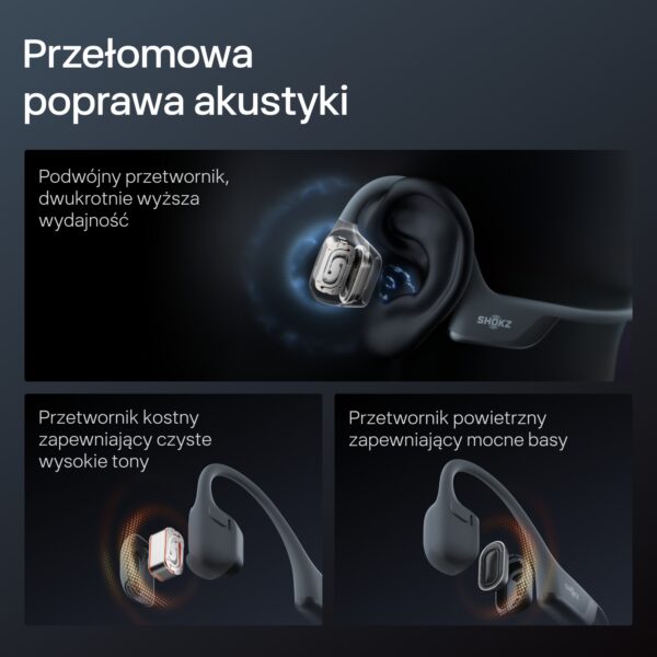 Słuchawki Shokz OpenRun Pro 2 MINI BLACK bezprzewodowe słuchawki otwarte przewodnictwo kostne - obrazek 7