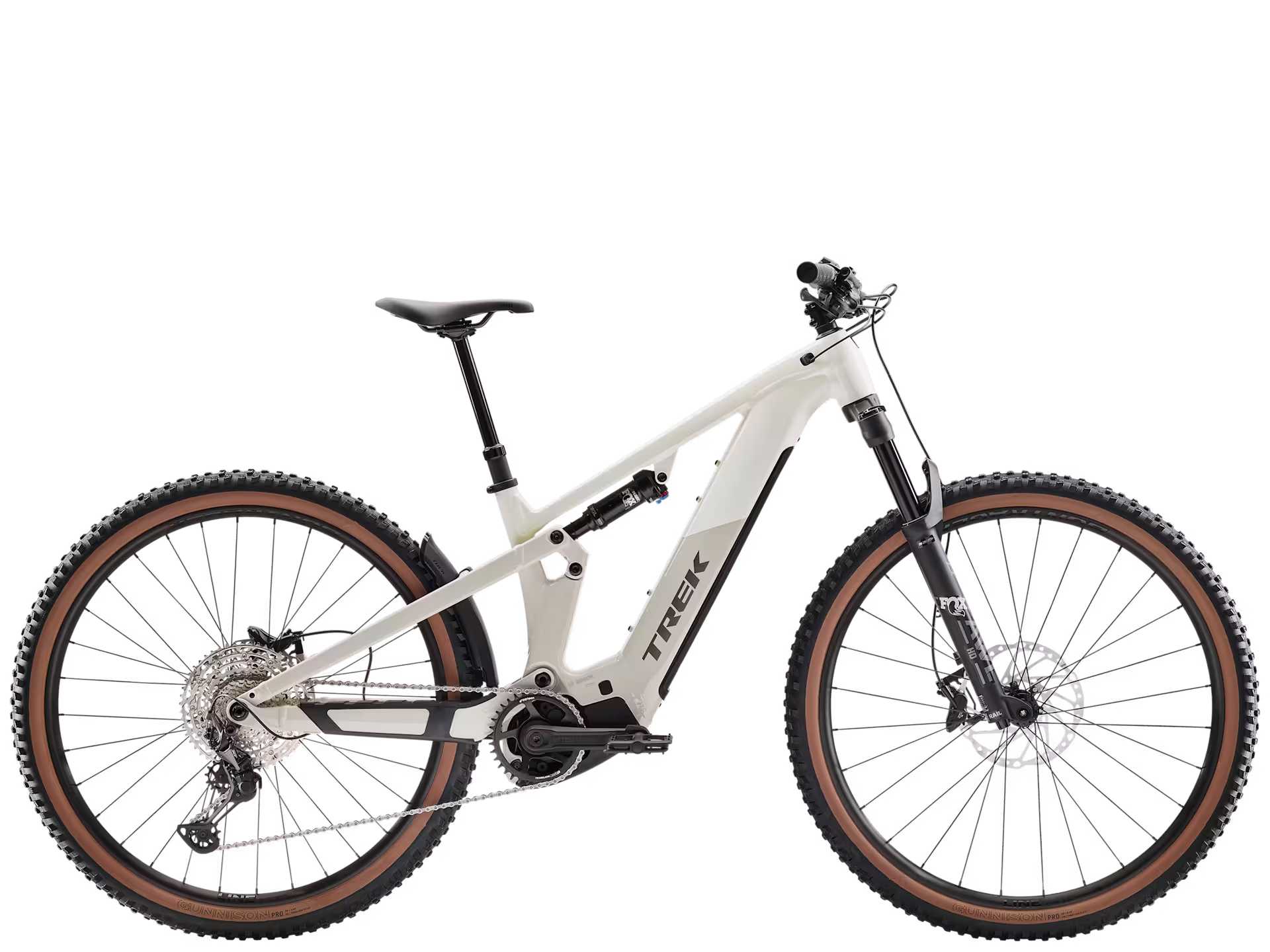 Trek Powerfly FS+ 6 Gen 4 Era White Buff Beige