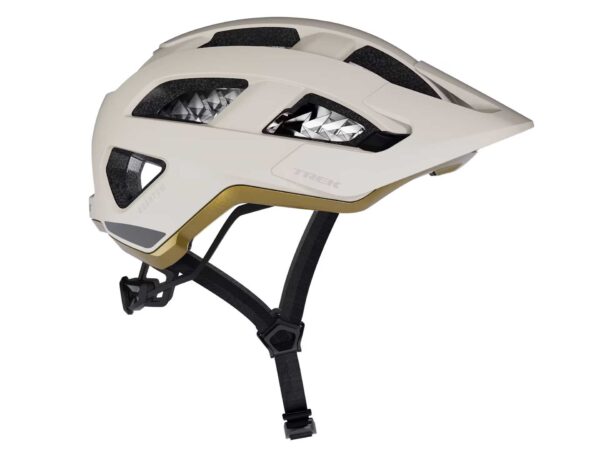 Kask MTB Trek Quantum WaveCel Biały Era Klasyczny złoty Matowy