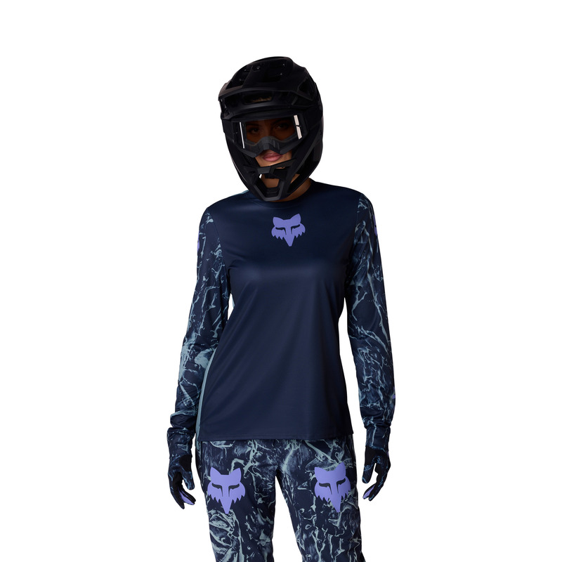Damska koszulka rowerowa FOX RANGER LS IMG PRINT Arctic Blue