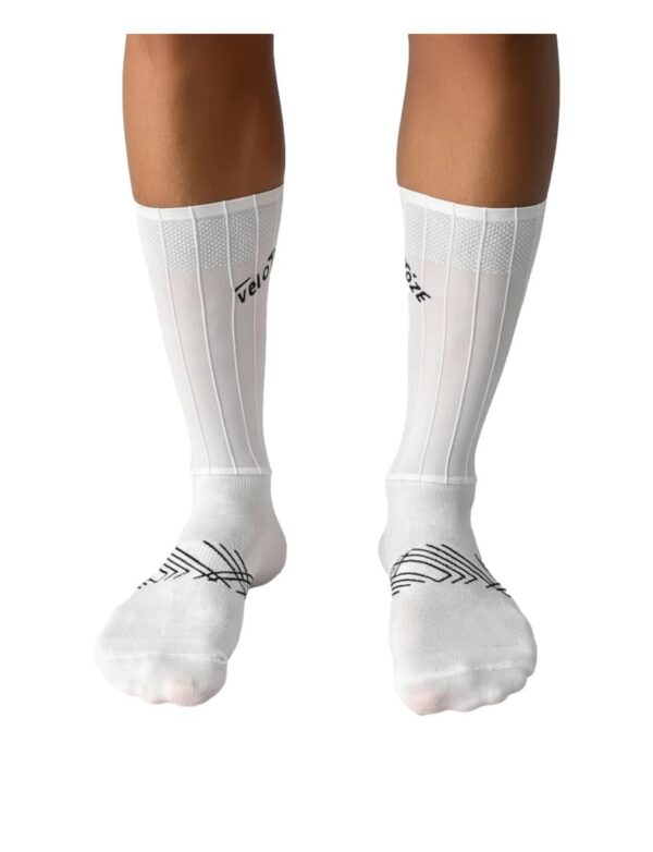 Skarpety rowerowe veloToze Aero Pro Socks białe