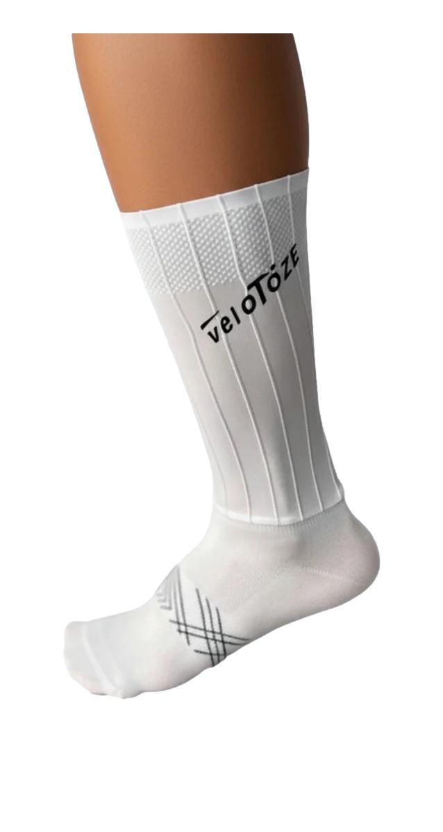 Skarpety rowerowe veloToze Aero Pro Socks białe