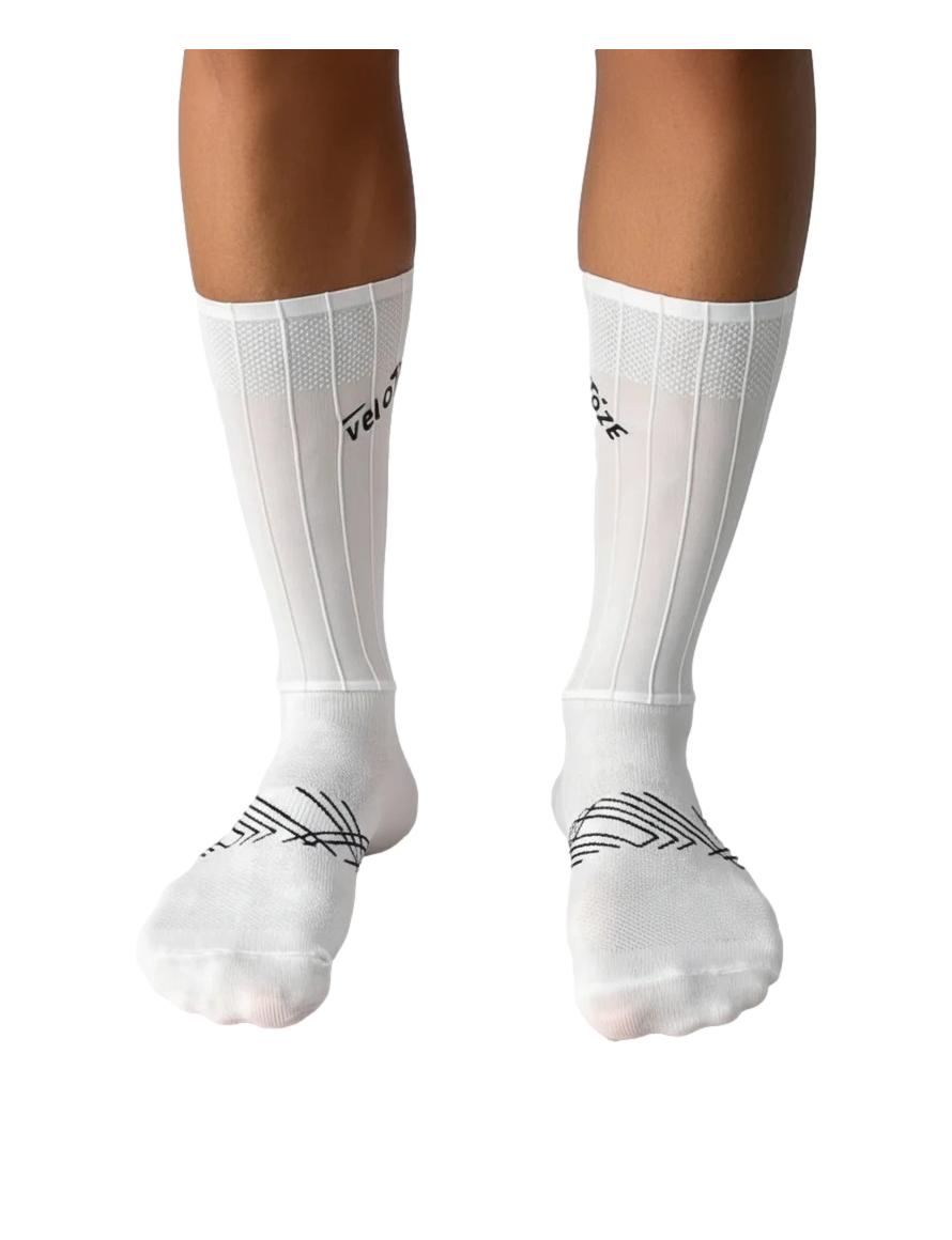 Skarpety rowerowe veloToze Aero Pro Socks białe