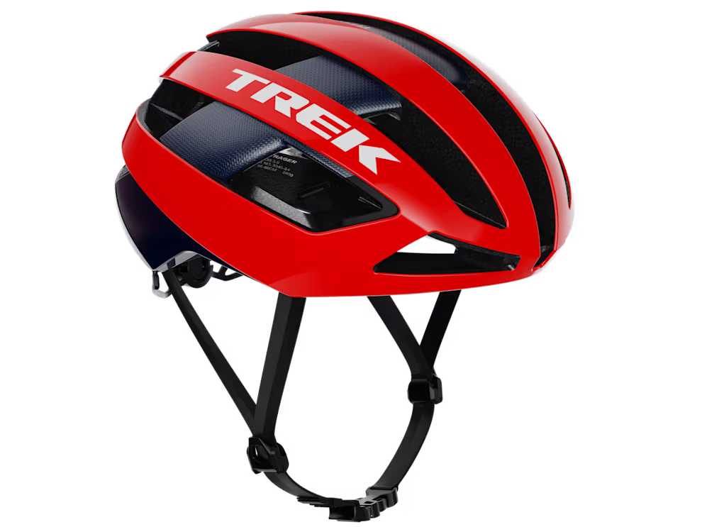 Kask szosowy Trek Velocis MIPS czerwony granatowy