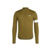 Termiczna koszulka rowerowa z długimi rękawami Rapha Core Khaki